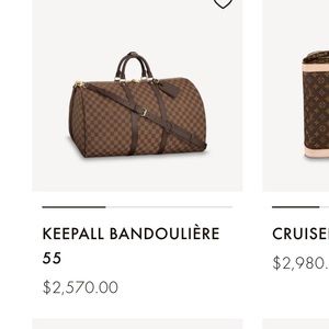 Keep All Bandouliere 55 Damiere Ebene Like New Perfect condition with box locks